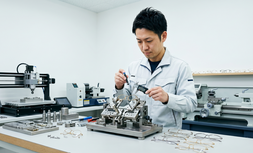 眼鏡メーカーの生産技術（ロー付工程）