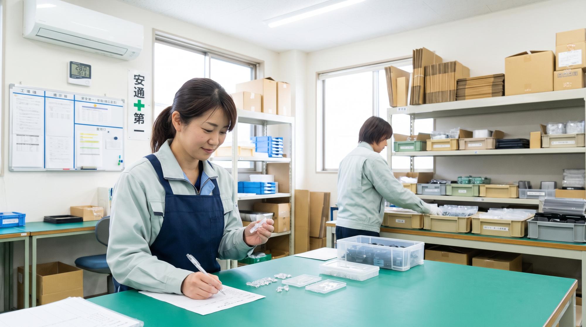 事務/検品･荷受/樹脂加工会社/プラスチック部品/未経験歓迎/完全土日祝休